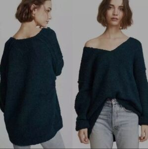 Free People Lofty V Neck Sweater